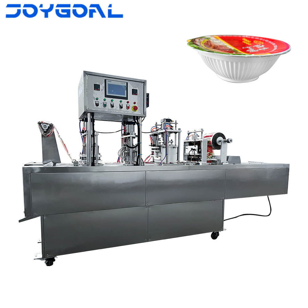 全自動一次性快餐盒封杯機(jī)包裝機(jī)帶卷膜抽真空