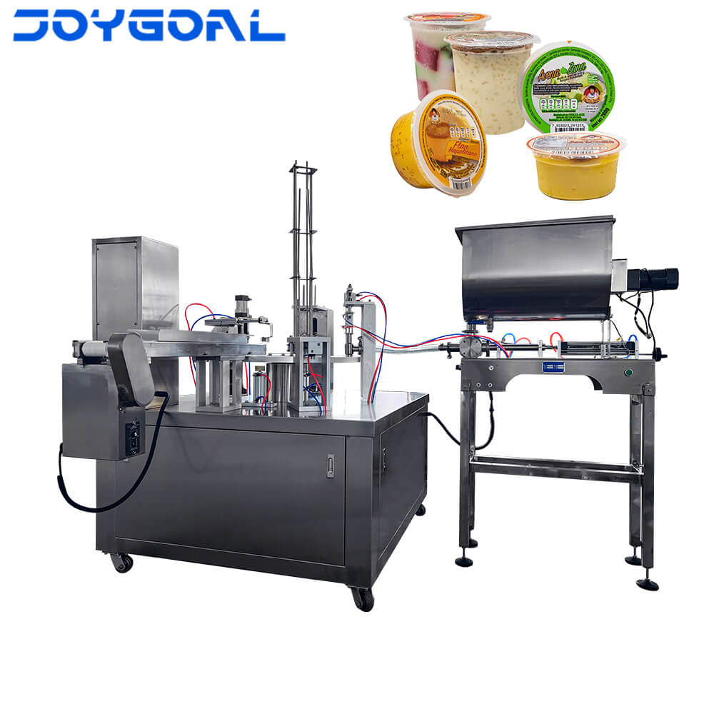 全自動轉(zhuǎn)盤醬料膏體杯盒灌裝封口機(jī)